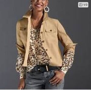 CAbi #4301 Tan Mason Jacket -EUC